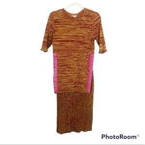 H&M Knit Artsy Pleated Set size 8/10